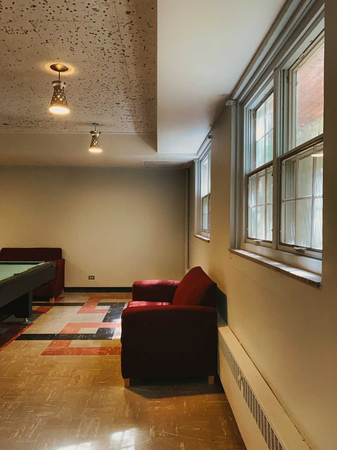 The basement Recreation Room at a local college.